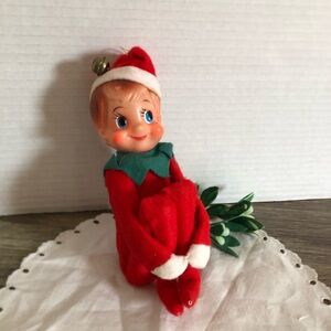 Vtg Large Japan Pixie Elf Ornament